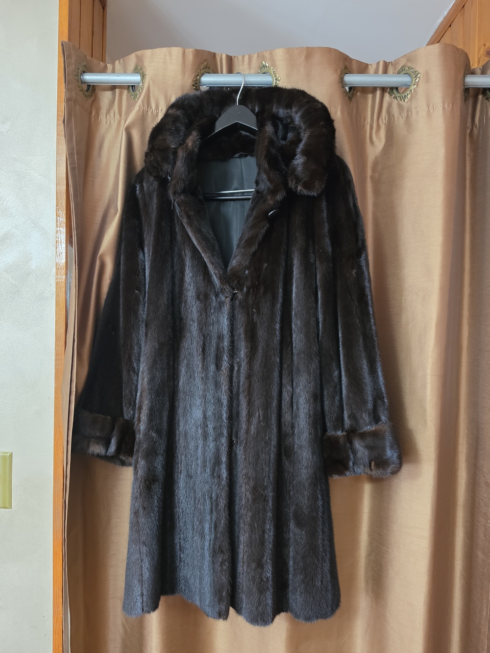 Macy's Women's Dark Brown Faux Fur Coat